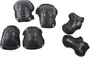 COOLHIYA Kids Motorcycle Gear Knee Pads for Kids Knee Protector Knee Brace for Roller Skating Protective Gear for Children Protective Gear for Adults ice Skates Wristband Motocross Set