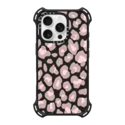 iPhone 16 Pro Bounce Case MagSafe Compatible Dusty Pink Leopard Phone Case