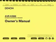 Denon AVR-X2000 Integrated Network Receiver OWNER'S MANUAL