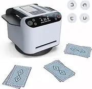 Automatic Card Shuffler and Card Dealer, 360° Rotating Card Dealer with 4 Cordless Dealer Buttons, Card Machine, for 2-8 Person Game