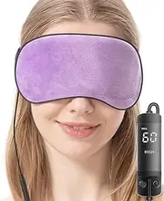 Aroma Season Heated Eye Mask, Warm Eye Compress for Dry Eyes MGD Stye Blephartitis Sinus Migraine, Graphene Heating Element with Natural Lavender Pack