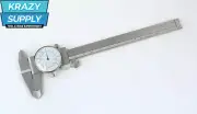 6" Stainless Steel Fractional Dial Caliper for Woodworking Board Thickness Depth