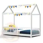 Artiss Wooden Bed Frame Single Timber Mattress Base Pine Platform White ROCK