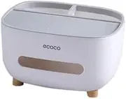 AIMALL Multifunction Tissue Box Cover and Storage Organizer, 8.27 x 6.3 x 4.72 Inch Table Napkin Holder, Paper Dispenser for Bedroom, Bathroom, Kitchen, Office, Rectangular Design