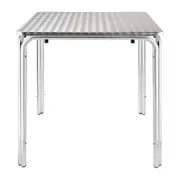 Bolero Square Stacking Table Stainless Steel 700mm - Cafe Tables (U505) - U505