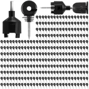 400 Pcs Black Electric Fence Insulator with 1 Pcs Insulator Socket Tool Screw...