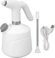 Electric Plant Sprayer, 2L Portable Automatic Garden Sprayer, Pump Sprayer Built in 2000mAh Battery, Water Sprayer with Telescopic Wand & Handle, Watering Plants Indoor & Outdoor (White)