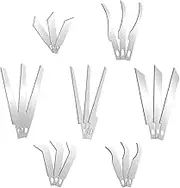LitKiwi 21PCS 7-Sizes Saw Blades with Plastic Box for Model Craft Hand Saw,Modeling Knife Hacksaw Replacement