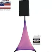 PREMIUM Amazin Gear Pro Speaker Stand Cover, 3-Sided DJ Tripod Scrim +Bag, White