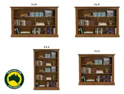Bathurst (Aussie Made) Lowline Bookcase Collection - Assorted Colours - Starting From $599 - Includes Free Optional Upgrade to Adjustable Shelves (Valued at $100)