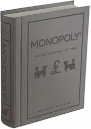 WS Game Company Monopoly Vintage Bookshelf Edition Board Game UK Edition for Ages 8 and Up, 6 Players, Strategy, Real Estate