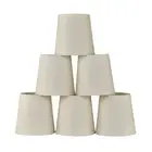 LAMPWELL VALO Clip-on Chandelier Fabric Lamp ShadesSet of 6Small Barrel5.24H5.2L