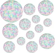 4 Sheets/52pcs Anti Collision Window Clings,Sun catcher Sticker Suncatcher Circle Window Decals to Prevent Bird Strikes Prism Pattern Alert Stickers to Protect Wild Birds from Hitting Glass