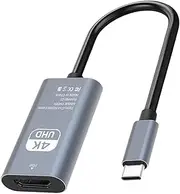 USB C to HDMI Adapter 4K@60Hz, Thunderbolt 4/3 to HDMI Adapter, [Sturdy Aluminum&Nylon] Type C to HDMI Converter for iPhone 15 Series, MacBook Pro/Air, iPad Pro, Surface Pro, Galaxy (4K@60Hz)
