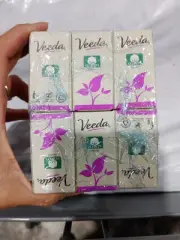 Veeda 100% Natural Cotton BPA & Toxin Free Super Applicator Free Tampons 6 Boxes