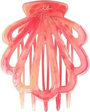 invisibobble Clipstar L Coral Hug (Pack of 1) - Flat Hair Claw for Women - Large Hair Clip for Thick Hair - Comfortable & Pressure Free for Yoga, Travel & Sleeping - Secure Hold in Any Position