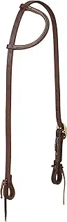 Weaver Leather Working Tack Sliding Ear Brass Single Buckle Headstall 10-0721, Oiled Canyon Rose, 5/8"