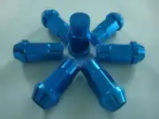20 Blue Tuner Lug Nuts 12x1.25 Closed End Wheel Nut fits Nissan