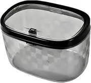 Desktop Trash Can: Plastic Press Mini Garbage Bin for Desk Car Bedroom Transparent Garbage Can (Transparent Black)