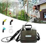 Battery Powered Sprayer, Upgraded 8L Electric Garden Sprayer, Adjustable Telescopic Wand, 3 Mist Nozzles, Shoulder Type Weed Sprayer for Yard, Lawn and Garden-Grey