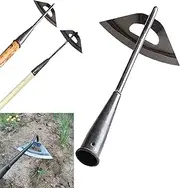 Gardening Tools Hollow Hoe, All-Steel Hardened Hollow Hoe, Sharp Edge Garden Weeding Tools, Hoe Garden Tool Hand Shovel Weed Puller for Backyard Loosening Farm Planting Weeding (for Long Handle)