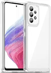 [Liisooka] Case for Samsung Galaxy A53 5G, Military Grade Drop Protection Phone Case, Yellowing Resistant, Anti-Scratch Hard PC Back, Shockproof Hard Ultra-Thin Protective Cover, Clear