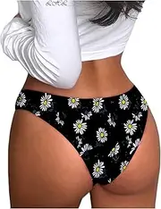 [Generic] Peignoir Nightgown Negligee Underwear Pieces 1 Panties Lingerie Briefs Print Low-Waist Women Sexy Night Wear Women Under 10