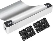 Apujent Aluminum Foil Dispenser with Cutter,Kitchen Wrap Dispenser | Sturdy Food Cling Film Cutter Space-Saving Storage Organizer for Wax Paper Restaurant Supplies