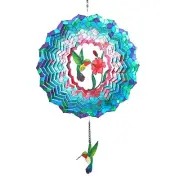 Wind Spinners Hanging, 12 Inches 3D Kinetic Hummingbird Wind Spinner for Yard...