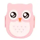 Plastic Portable Cartoon Owl Lunch Box Food Safe Microwave Storage Container AU