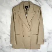 NWT Banana Republic Relaxed Oversized Wool Blazer Jacket Italian Wool L 14 $250