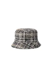 tweed bucket hat S,M Black