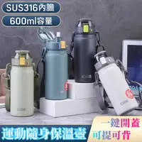 在飛比找PChome24h購物優惠-316不鏽鋼真空運動保溫杯600ml(4色)