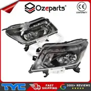 Pair LH+RH Head Light Front Lamp LED Black For Nissan Navara NP300 D23 2015~2021 (for: Nissan)