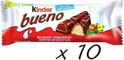 Kinder Bueno Milk Chocolate, 43g (Pack of 10)