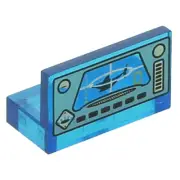 LEGO Trans Blue Ogel Control Panel Screen Submarine Underwater Mission Deep Sea