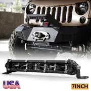 7inch Slim LED Light Bar Spot Flood Work Fog Driving Truck Offroad ATV SUV Lamp