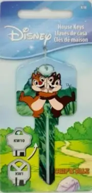 Disney Chip n Dale House Key Blank - Collectable Key - Chipmunk - Nutty Tales
