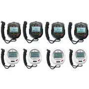Three Rows of 100 Stopwatch Timers Track and Field Training Black and White 2 Co