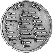 Morse Code Coin Explore The Learn in Entertainment of Encryption Language and Games Pocket Token Chips (Antique Silver)