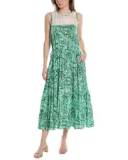 Monte and Lou Elation Lace Yoke Midi Dress