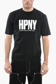 Heron Preston Men's Black White Short Sleeve Cotton Logo Reg Hpny T-Shirt Size M