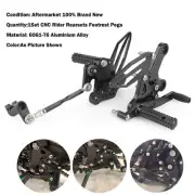 CNC Aluminum Rearsets Footpegs Black For Kawasaki Z400 / Ninja 400 2018 -22