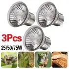 3Pcs 25/50/75W Light Bulb Uv Heat Lamp Tortoise Supplement H9M4