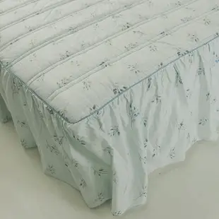 MIT 精梳純棉-五件式床罩組/雙人、加大【安妮-青】 絲薇諾