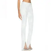 Zimmerman Wonderland Denim Trousers Washed Floral Light blue White sz 3 $1,280