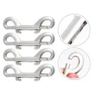 Double Ended Snap Hook Clips Set of 4 Metal Heavy Duty for Ropes