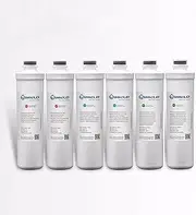 Shield 3 Stage Quick Change Water Filter System Replacement Cartridges, Sediment, Carbon Block and Nano Silver Alkaline Carbon Filters