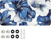 XYMZR License Plate Flower White Blue Aluminum Decorative Car Front License Plate Vanity Tag Metal Car Plate for Men Women 6 × 12 Inch