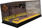 Oshhni 1/24 Scale Diecast Model Car Display Case, Parking Lot Scene Protection with LED, Car Garage Display Case for Alloy Car Gifts , Black